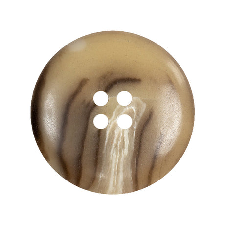 Caribou, Incense and White Abstract 4-Hole Tire Rimmed Plastic Button - 44L/28mm