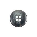 Charcoal, Silver Cloud and Translucent Swirl 4-Hole Low Convex Plastic Button - 32L/20mm