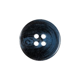 Deep Navy and Blue Swirled 4-Hole Narrow Rimmed Plastic Button - 33L/21mm