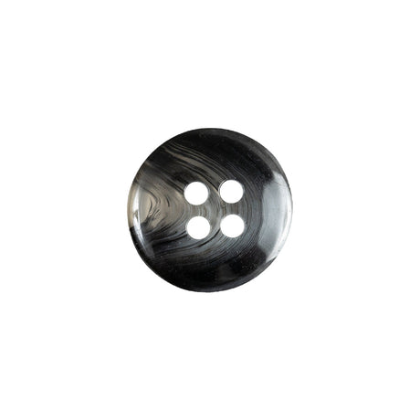 Silver Cloud, Inkblot and Transparent 4-Hole Tire Rimmed Plastic Button - 24L/15mm