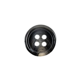 Silver Cloud, Inkblot and Transparent 4-Hole Tire Rimmed Plastic Button - 24L/15mm