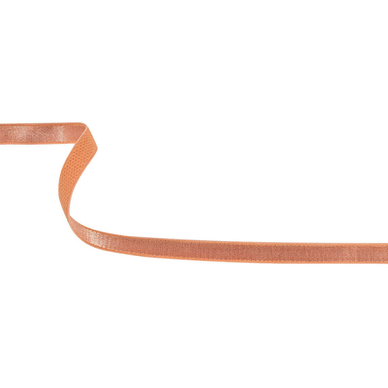 Orange Satin Faced Knit Elastic - 0.375"