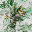 Mercerized Organic Egyptian Cotton Shirting - Green and Yellow Tropical Oasis - Ravello Collection