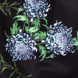 Mercerized Organic Egyptian Cotton Shirting - Tiger Lilies and Chrysanthemums - Ravello Collection