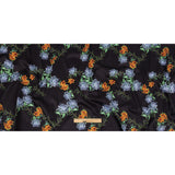 Mercerized Organic Egyptian Cotton Shirting - Tiger Lilies and Chrysanthemums - Ravello Collection