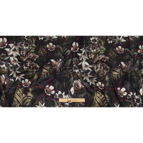 Mercerized Organic Egyptian Cotton Shirting - Shadow Lilies - Ravello Collection