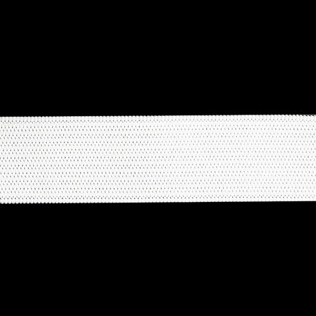 White Knitted Elastic Trimming - 0.75"
