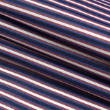Red, White, and Blue Striped Cotton Shirting