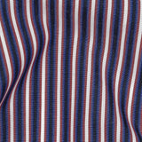 Red, White, and Blue Striped Cotton Shirting
