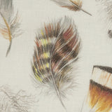 Floating Feathers Printed Linen Woven