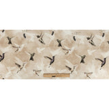 Humming Birds Printed Beige Linen Woven