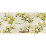 Tilted Grape Green Orchid and Tofu Printed Linen Woven