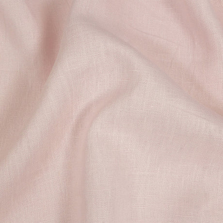 Medium Weight Linen Woven with Metallic Foiling - Light Pink and Silver - Bianca Collection