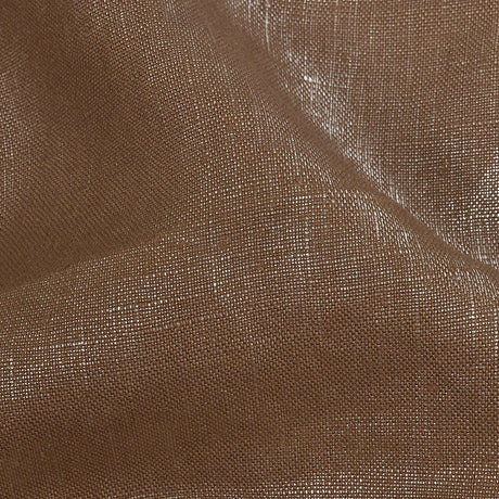Medium Weight Linen Woven with Metallic Foiling - Raw Umber and Silver - Bianca Collection