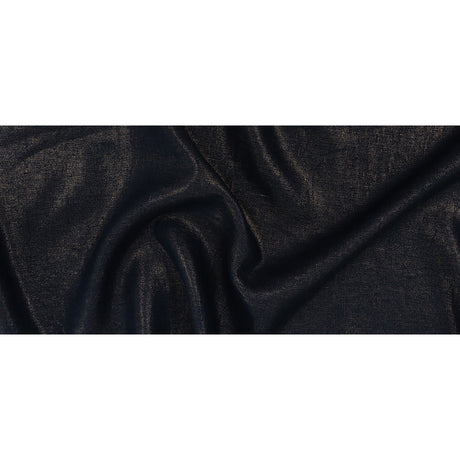Medium Weight Linen Woven with Metallic Foiling - New Indigo and Gold - Bianca Collection