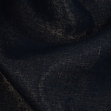 Medium Weight Linen Woven with Metallic Foiling - New Indigo and Gold - Bianca Collection