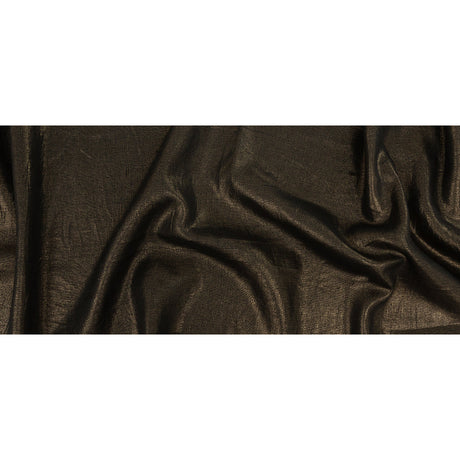 Medium Weight Linen Woven with Metallic Foiling - Smoke Grey and Gold - Bianca Collection