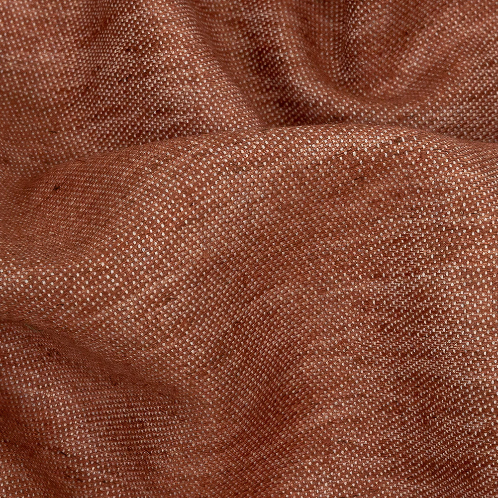 Cotton, Tencel and Linen Blended Woven - Heathered Cinnamon - Toledo Collection