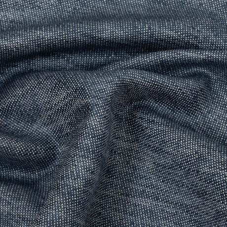 Cotton, Tencel and Linen Blended Woven - Heathered Indigo - Toledo Collection
