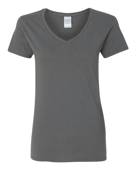 Gildan Women’s Heavy Cotton V-Neck T-Shirt | Soft Durable Tee