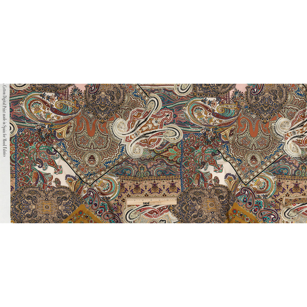 Mood Exclusive Mustard Ornate Ornamentation Cotton Poplin