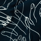 Mood Exclusive Dusty Navy Touch of Elegance Cotton Poplin