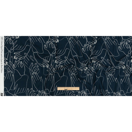 Mood Exclusive Dusty Navy Touch of Elegance Cotton Poplin
