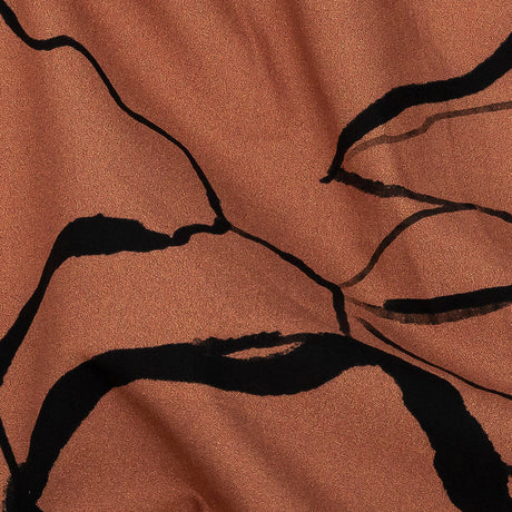 Mood Exclusive Carmine Rose Mountain Brushstrokes Cotton Poplin
