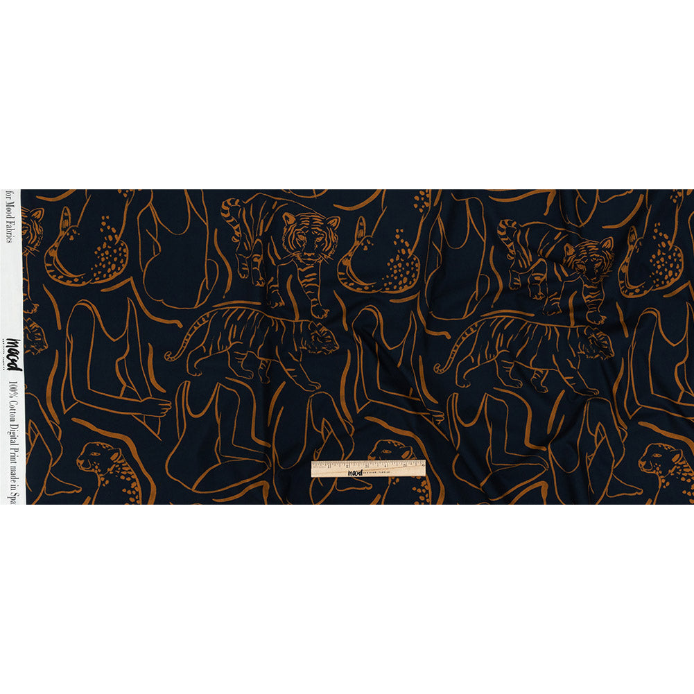 Mood Exclusive Blueberry Felidae Flexibility Cotton Poplin