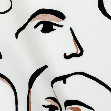 Mood Exclusive White Abstract Concepts Cotton Poplin