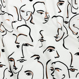 Mood Exclusive White Abstract Concepts Cotton Poplin