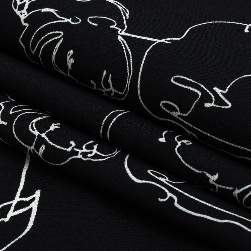 Mood Exclusive Black Candid Countenance Cotton Poplin
