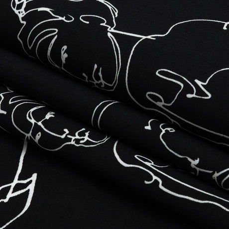 Mood Exclusive Black Candid Countenance Cotton Poplin