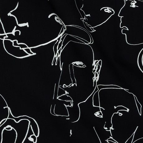 Mood Exclusive Black Candid Countenance Cotton Poplin