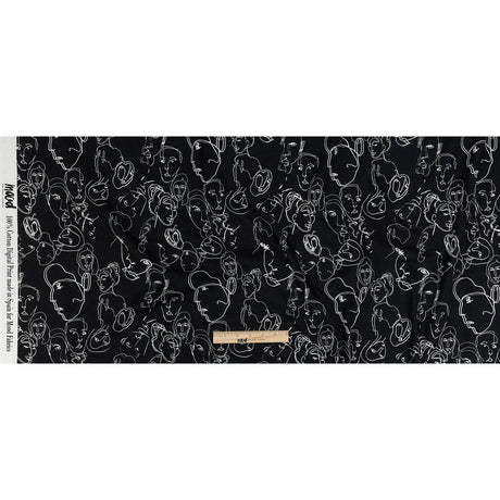 Mood Exclusive Black Candid Countenance Cotton Poplin