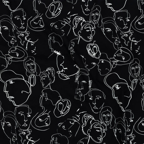 Mood Exclusive Black Candid Countenance Cotton Poplin