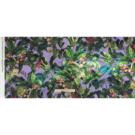 Mood Exclusive Lavender Florals and Fauna Stretch Cotton Sateen