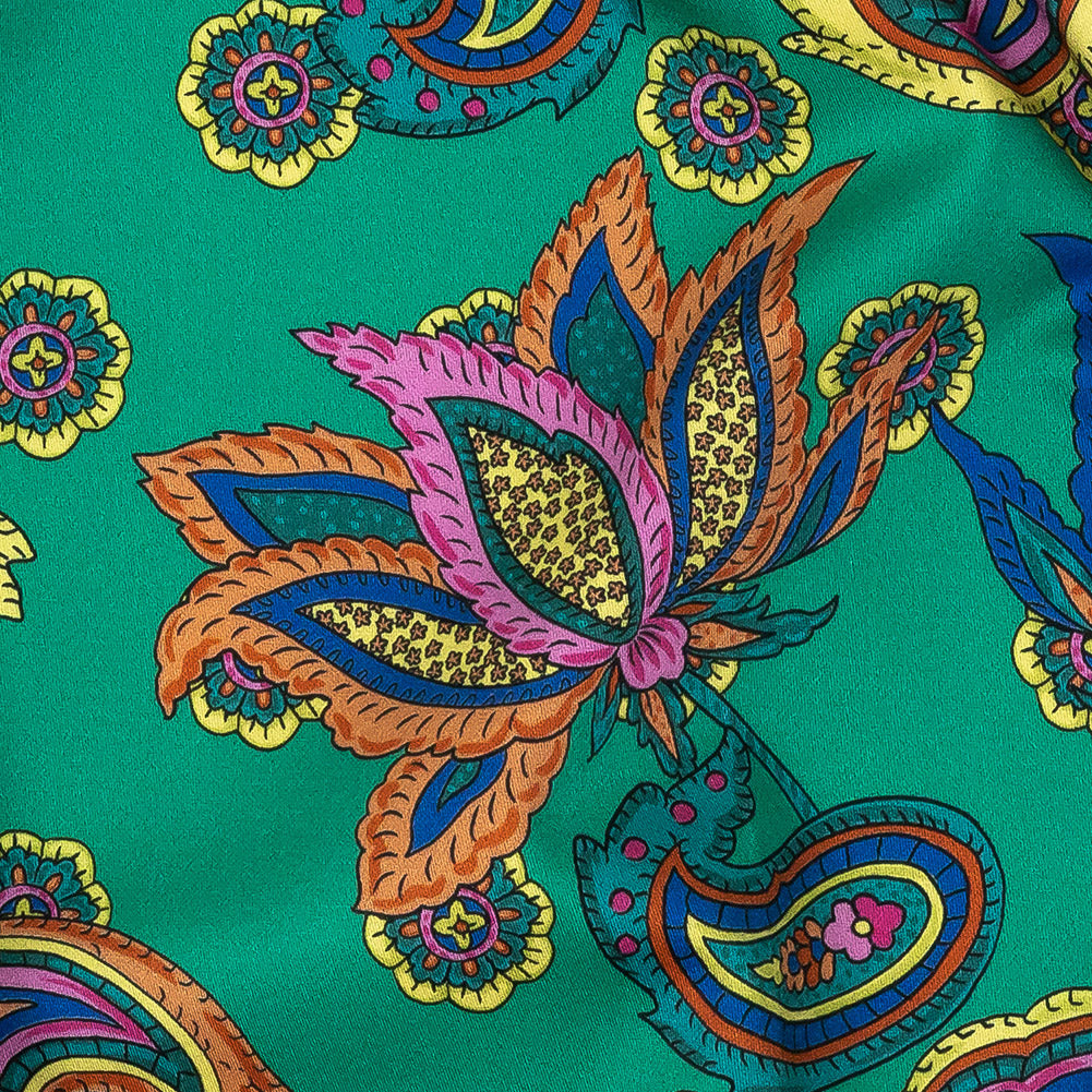 Mood Exclusive Kelly Green Palatable Paradise Stretch Cotton Sateen