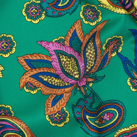 Mood Exclusive Kelly Green Palatable Paradise Stretch Cotton Sateen