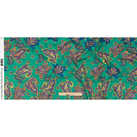 Mood Exclusive Kelly Green Palatable Paradise Stretch Cotton Sateen