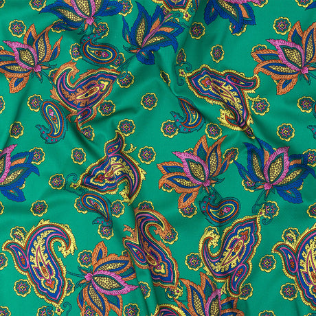 Mood Exclusive Kelly Green Palatable Paradise Stretch Cotton Sateen