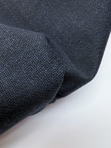 Italian Wool Fused Fabric Blue Black
