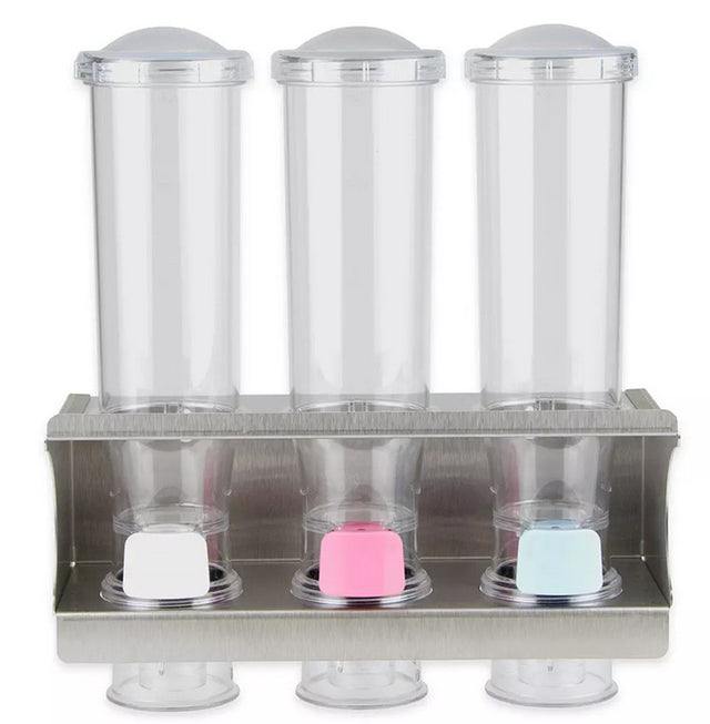 Server 80103 Three 24 Oz Dispensers in Rack; for Granular Sweeteners