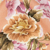 Gauzy Viscose Crepe Print - Peach Pink and Yellow Floral - Mood Exclusive Antique Rose Petals