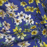 Mood Exclusive Cobalt Blue Dainty Daffodils Viscose Twill