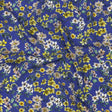 Mood Exclusive Cobalt Blue Dainty Daffodils Viscose Twill