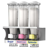 Server 80103 Three 24 Oz Dispensers in Rack; for Granular Sweeteners