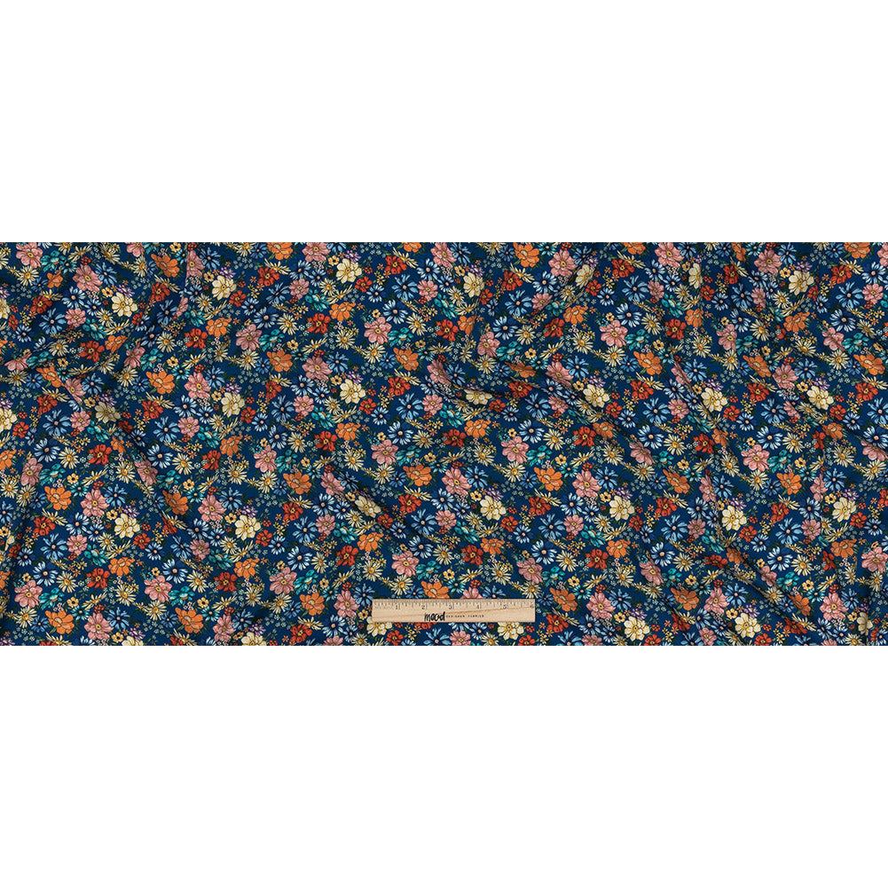 Mood Exclusive Twilight Blue Blossomed Detonation Viscose Twill