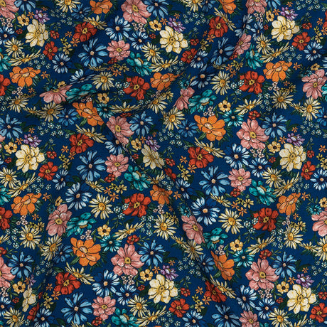 Mood Exclusive Twilight Blue Blossomed Detonation Viscose Twill