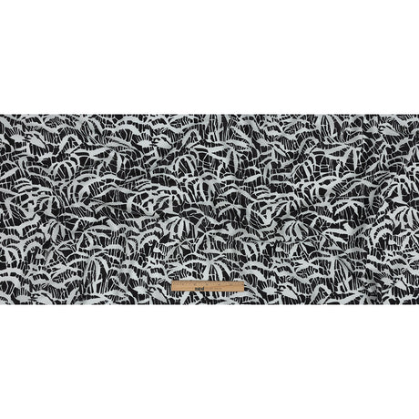 Lightweight Viscose-Linen Woven Print - Black and White Abstract - Mood Exclusive Shattered Glass